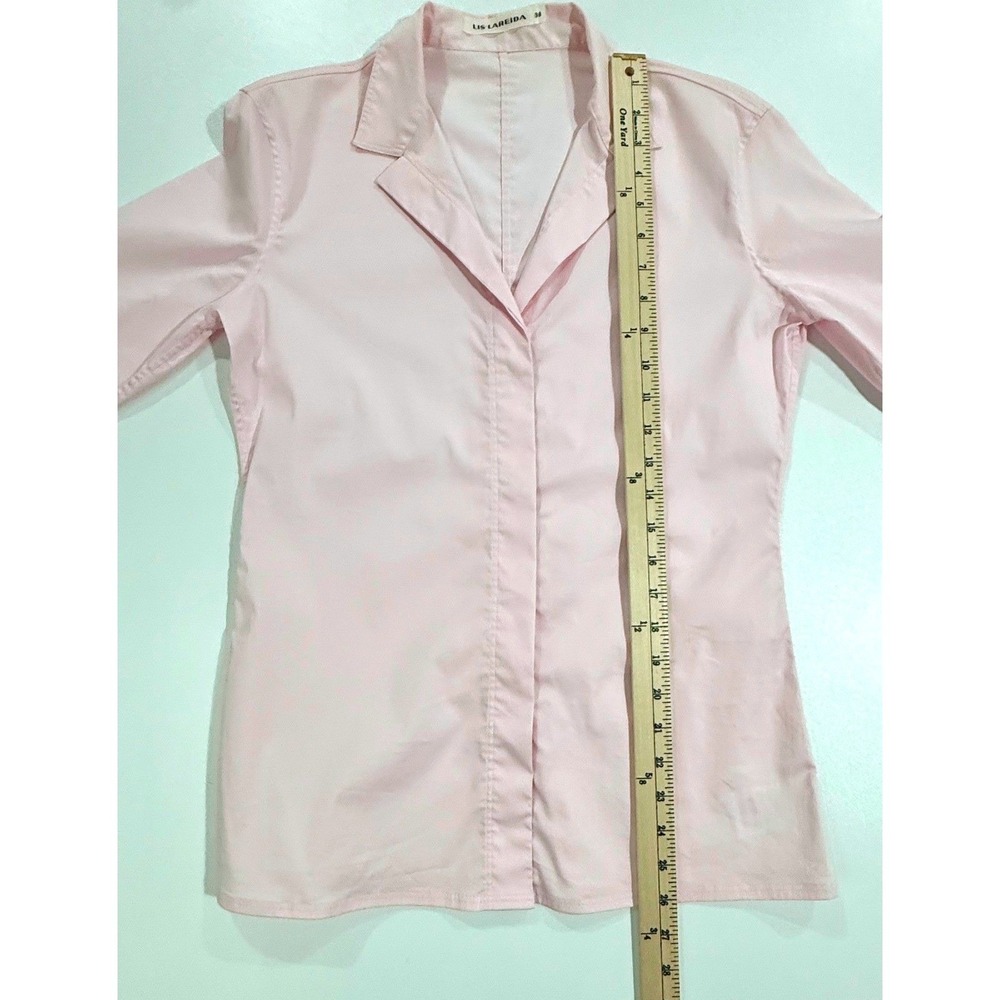 Lis Lareida Catharina Light Pink Stretch Cotton Blouse Size 38EUR  6-8US W433 - Picture 9 of 10